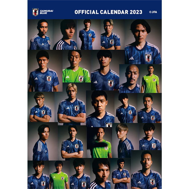 2023年 サッカー日本代表カレンダー (SAMURAI BLUE) 壁掛けタイプ