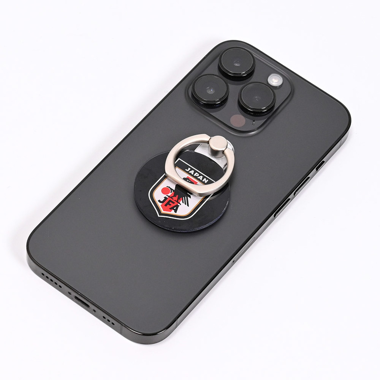 【取り寄せ商品】スマホリング　サッカー日本代表エンブレム(BLACK)	