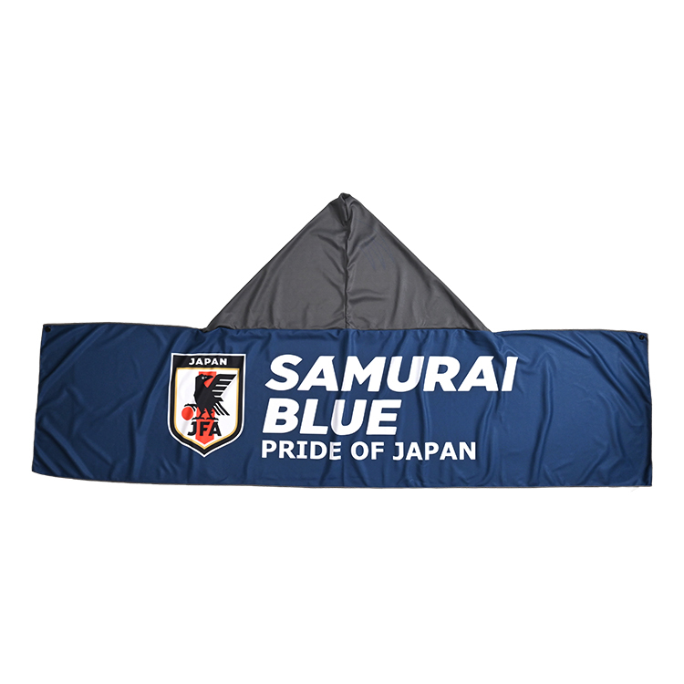 冷感フードタオル(SAMURAI BLUE) STADIUM LINE