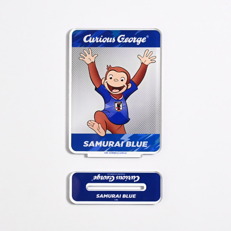 おさるのジョージ アクリルスタンド イエロー サッカー日本代表 ver.