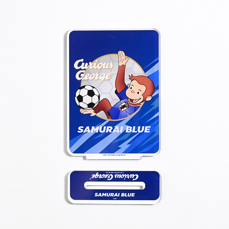 おさるのジョージ アクリルスタンド レッド サッカー日本代表 ver.