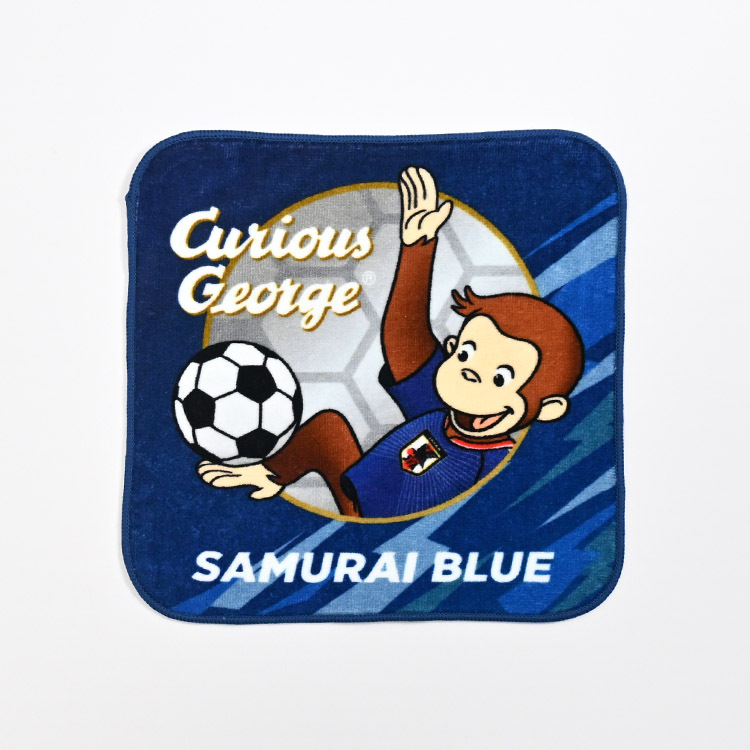 おさるのジョージ ハンドタオル サッカー日本代表 ver.