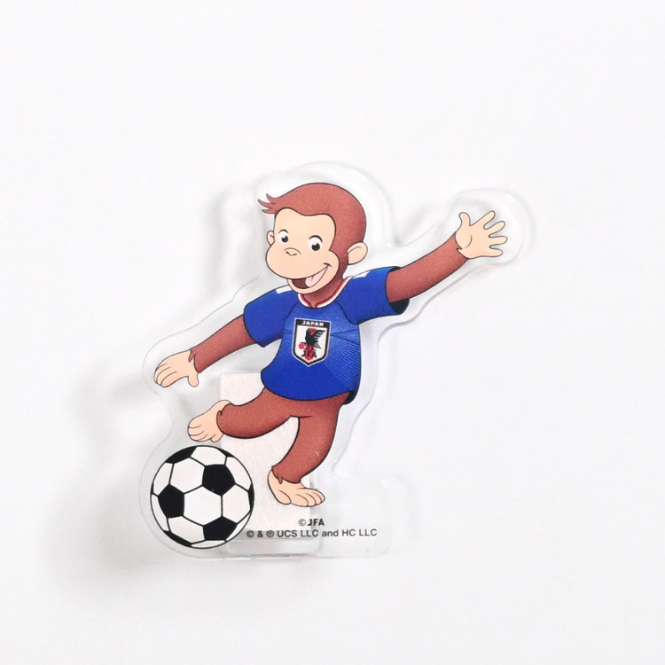 おさるのジョージ メモスタンドクリップ サッカー日本代表 ver.