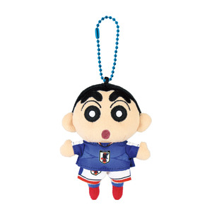 ぬいぐるみマスコット　サッカー日本代表ver.　しんちゃん