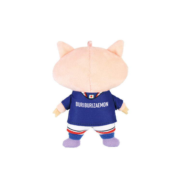 ぬいぐるみマスコット　サッカー日本代表ver.　ぶりぶりざえもん