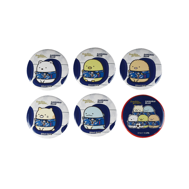 すみっコぐらし 缶バッジコレクション サッカー日本代表ver 全6種 Jfa Store 日本サッカー協会公式オンラインストア