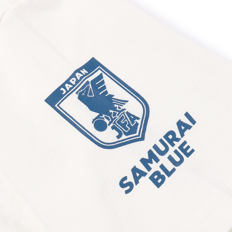 【キッズ】 CHUMS ブービーフットボールTシャツ SAMURAI BLUE ver. (ホワイト)